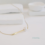 Cotton Pearl Bar Necklace *Classic*