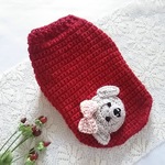 【胴37㎝‐丈26㎝】犬モチーフニットＭ