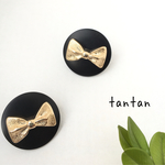 ブラック✖️リボンのピアス