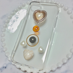 【新作】ハートパールカボションiPhoneケース