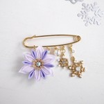 雪の花　ストールピン　☆クリスマス☆プレゼント☆雪の結晶☆成人式☆卒業式☆和装☆着物