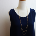 【kazuyo様☆ご予約品】14kgf*小粒ピンク淡水真珠のロングステーションネックレス78cm