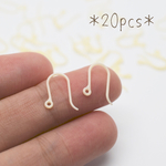 20pcs ＊ 樹脂フックピアス クリーム