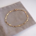 【2点限定販売】14kgf Oval Bar Link Chainブレスレット