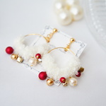 White＊フープ　イヤリング or　ピアス