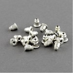 (50ペア / 100ヶ) ピアス ベルキャッチ - ホワイトシルバー