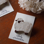 陶土＊羊のブローチb