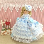 リカちゃん お姫様ドレス 一点物☆ブルー
