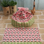 【入園】お弁当袋＆ランチョンマット【パンダ＊ピンク】