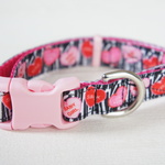 【sale】20-28.5㎝小型犬★ハート＆ゼブラ★首輪
