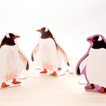 立てられるメッセージカード　ジェンツーペンギン