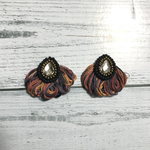 ビジューもふもふピアス／イヤリング①