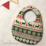 【新作】ふんわりスタイ☆Christmas/雪の結晶/グリーン
