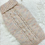 犬服  セーター M ほんわかケーブル 送料込