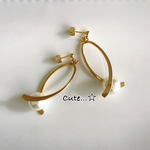 【在庫処分 訳ありSALE】ツイスト パールピアス☆C