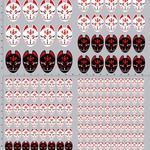 レジン封入.OI.001-A4.神降臨！可愛いきつねのお面　A4サイズ