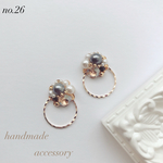 〈26〉オトナ可愛い ゴールデンシャドー ♡ピアス*イヤリング