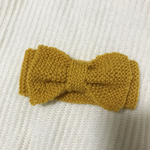 マスタード✴︎ニットリボンヘアバンド