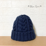 【新作】Uruguay Wool* 手編み温もりニット帽