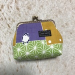 スズメの和柄パッチ＊がま口ポーチ