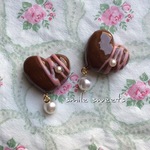 ハートチョコのピアス&イヤリング