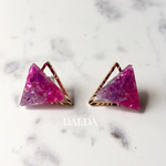 色遊び三角ピアス(ピンク)