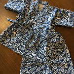 オーダー キッズ甚平  80㎝〜110㎝ 藤柄紺