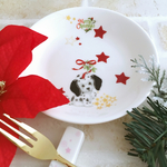 クリスマス＊3枚セット 星降る聖夜の小犬プチプレート 