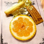 *限定再販*スライスオレンジとさくさくお菓子のバッグチャーム*花*20cm*