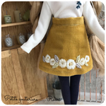 22cmドール 刺繍コーデュロイスカート