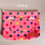 SALE送料無料♡カラフルドットポーチ（L）