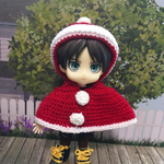 サンタポンチョ/ドール/オビツ11/ねんどろいど/頭囲15センチ