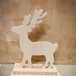 X'mas トナカイ　ウッド素材　トールペイント