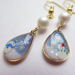 置き去りの雪だるま  ピアス/イヤリング