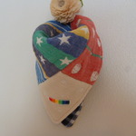 〔Lサイズ〕バンダナ風8重ガーゼスタイ（スター×ドットクリーム）