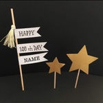  ケーキトッパー  誕生日 100日 ハーフバースデー
