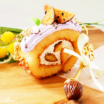 マロンと大学芋のモンブランロールケーキバッグチャーム