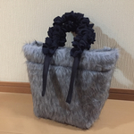 ✨sale✨グレーボアのグレープハンドルバッグ