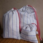 リネンの巾着セット