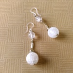 bulb pierce silver 樹脂フックピアス