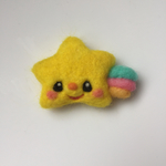 流れホッシー★羊毛フェルトブローチ