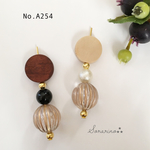 No.A254 おしゃれウッド✩︎⡱ピアス / イヤリング