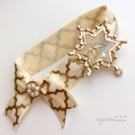 雪の結晶 りぼんのヘアゴム  ☆送料無料☆ 