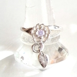 紫の花のsilverring 