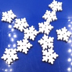 【15個】ウッドボタン 雪の結晶 幅17.5mm 木製ボタン ブローチに