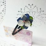 カラフル紫陽花のパッチン留め ④ （4cmタイプ）