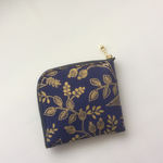 ＊受注製作＊　ミニ財布　Ｌ字ファスナー　    草花
