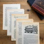 (英語&フランス語 大 5種類) 25枚 アンティーク洋書ペーパー 紙モノセット