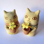 kuu お花と猫＊イエロー