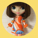 レトロなワンピース&ニーハイソックス♡orange